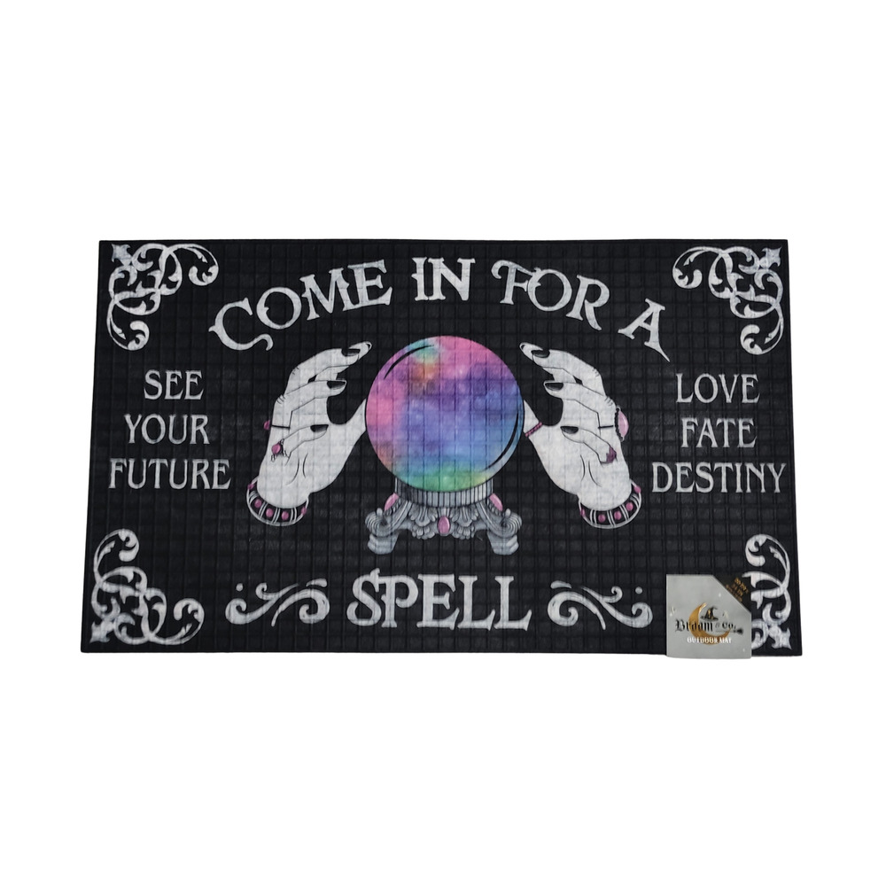 Broom & Co. "Come In For A Spell" Fortune Teller Outdoor Mat 18"x30"